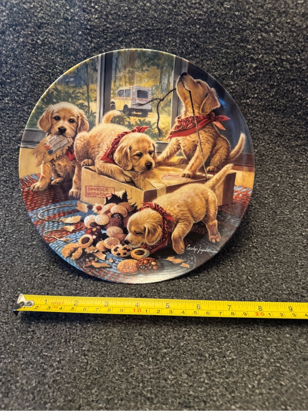1993 Bradford Exchange "Handle with Care" Plate Carolyn Jagodits Little Bandits - Picture 2 of 6